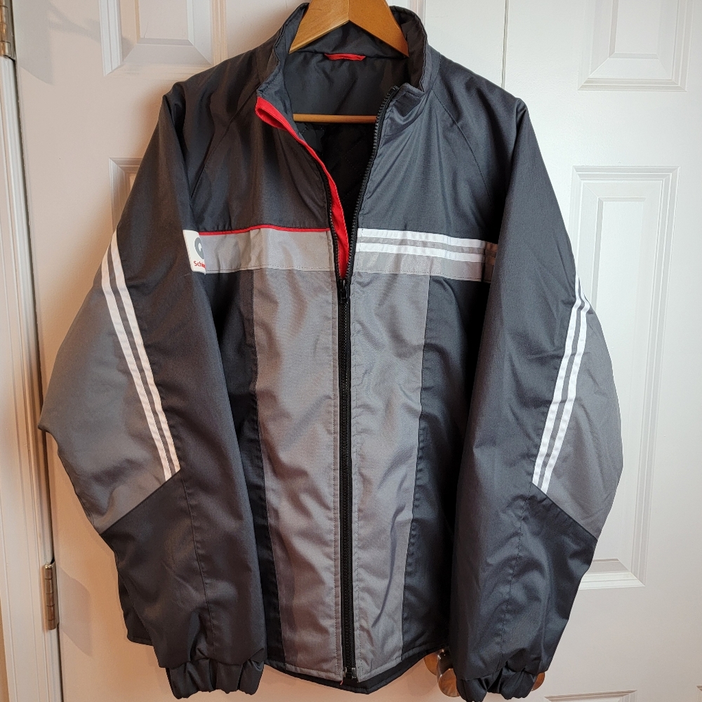Schlinder Work Jacket Coat‎ Men's XL Polyester Gray Black Red White